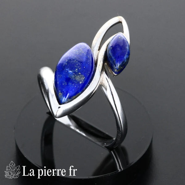 Bague Lapis Lazuli en argent rhodié (Luxuria)