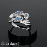 Bague argent et pierre labradorite véritable pour femme, La Pierre Fr