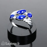 Bague Lapis Lazuli véritable en argent pour femme