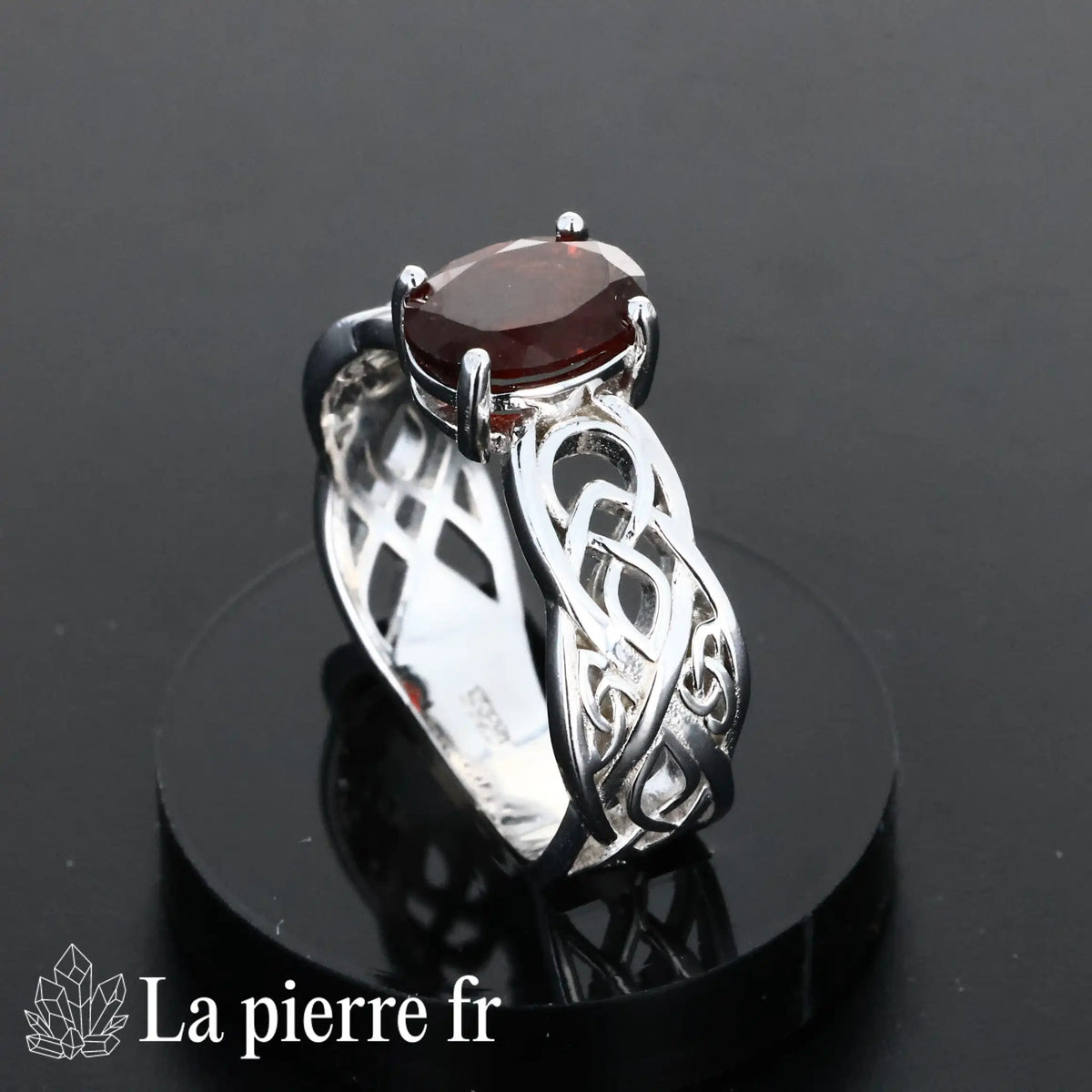 Bague en Grenat facettée "Douceurin" et Argent 925 pour femme