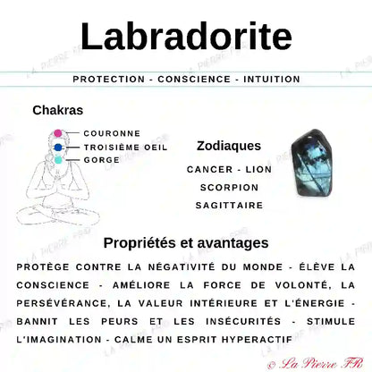 Labradorite - Cœur en pierre naturelle