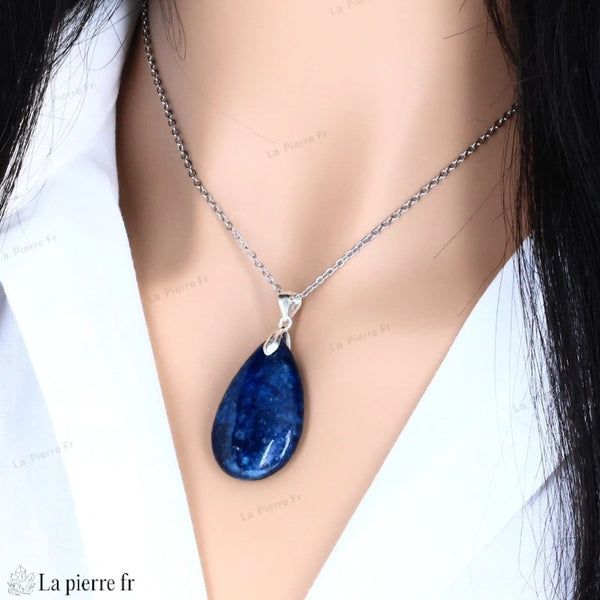 Pendentif en pierre Apatite Bleue, Un Bijou de Protection et de Force - La Pierre Fr