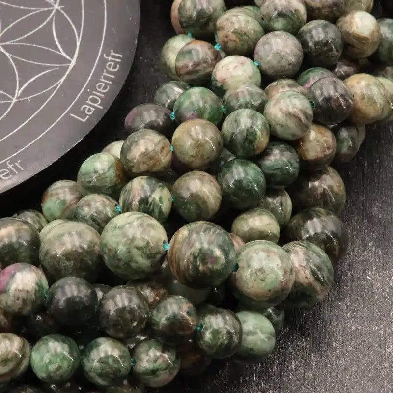 Perles Émeraude verte en pierre naturelle ronde 6mm/ 8mm/10mm de Qualité AA+, pour la création de bijoux et lithothérapie