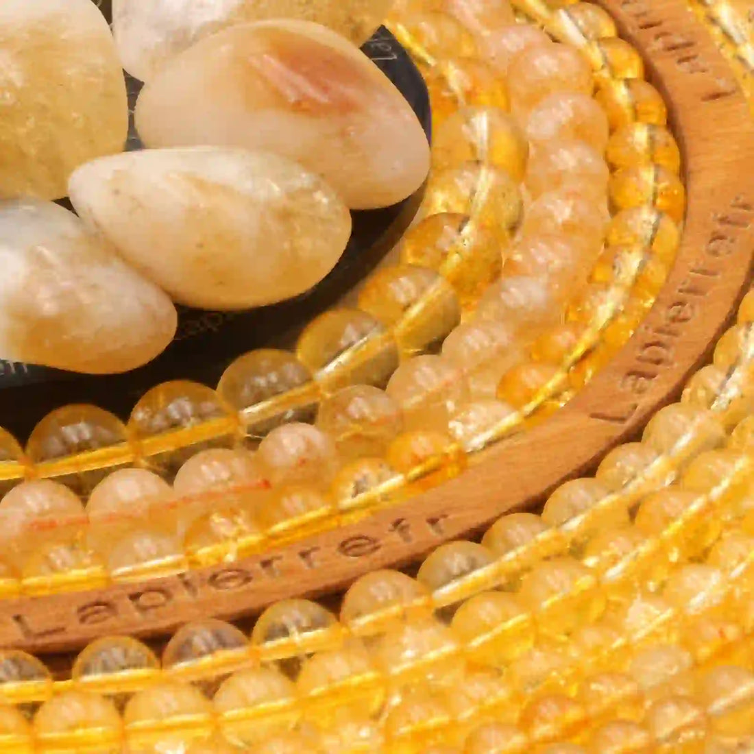 perle en citrine naturelle pour la création de bracelet ou collier