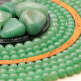 perle pierre naturelle aventurine verte ronde en 4/6/8/10mm pour la création de bijoux et lithothérapie - La Pierre Fr