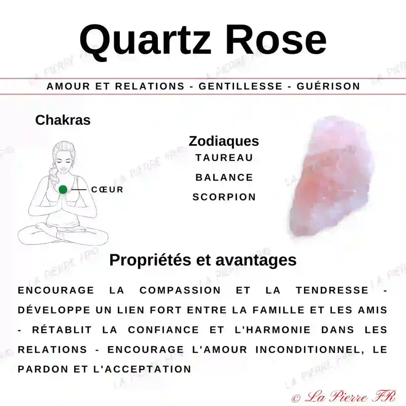 Perles Quartz Rose Mat en pierre naturelle - Qualité AAA