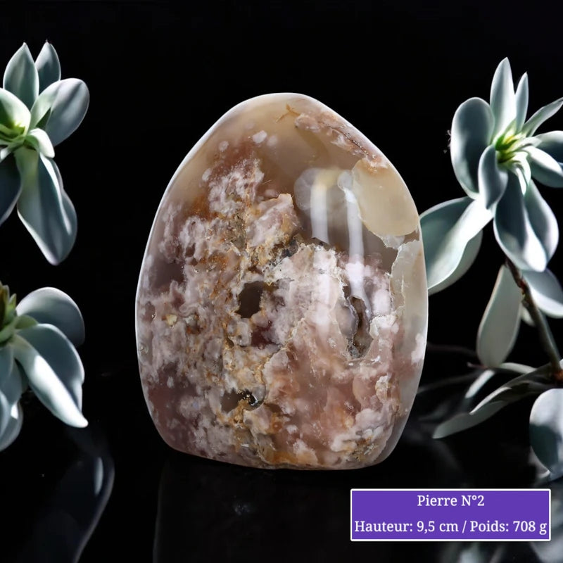 Pierre en Agate Fleur - Forme Libre