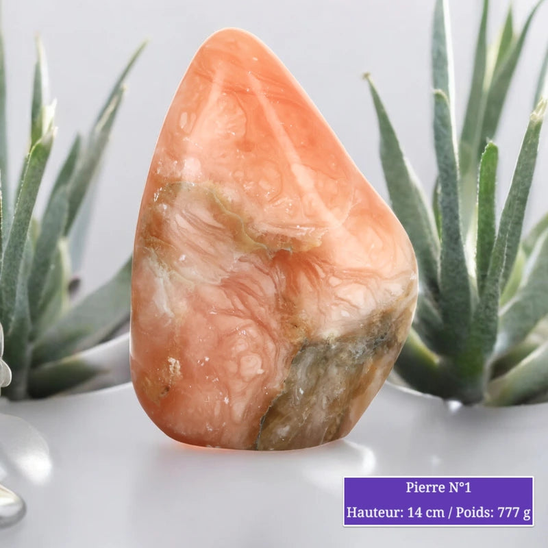 Pierre en Calcite Orange - Miel - Forme libre