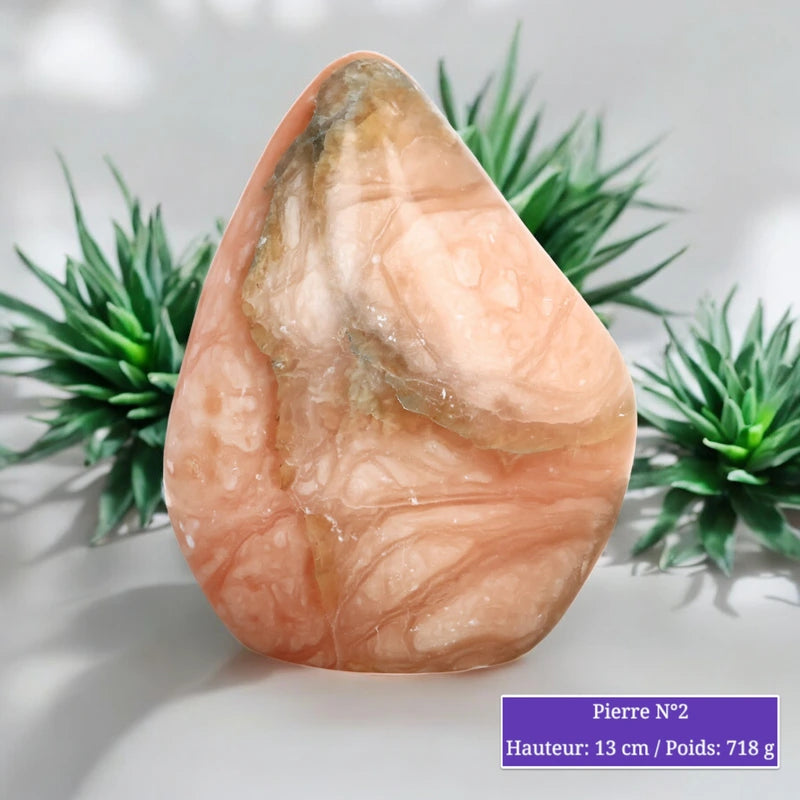 Pierre en Calcite Orange - Miel - Forme libre