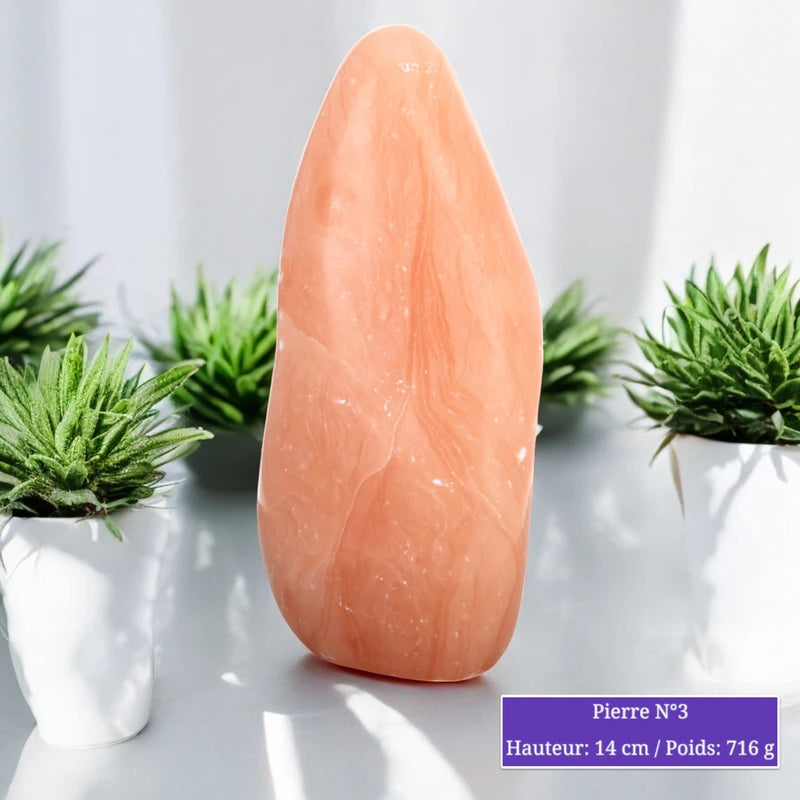 Pierre en Calcite Orange - Miel - Forme libre