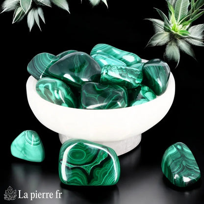 Pierre Malachite, Pierre roulée pour lithothérapie 