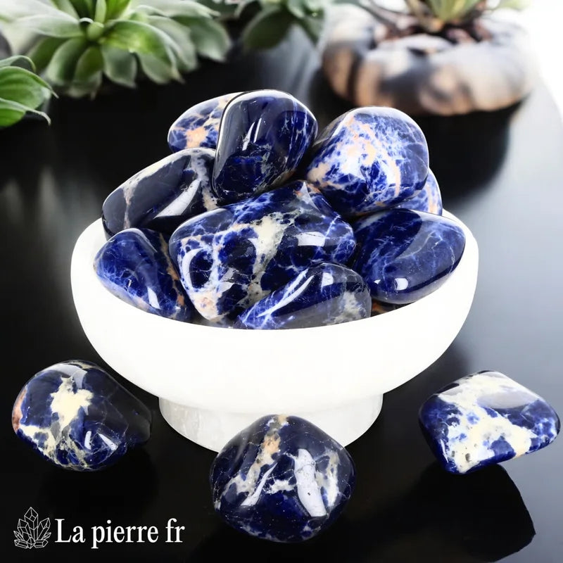 Pierre roulée Sodalite, pierre idéal pour la lithothérapie 