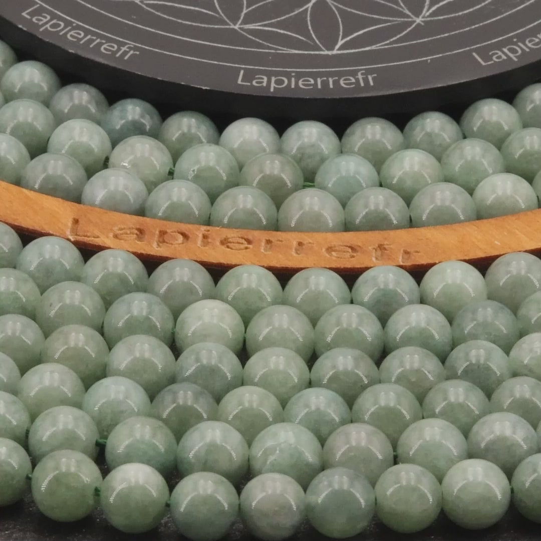 Fil de  perles JADE VERT naturel ronde 6mm 8mm 10mm | Perle pierre naturelle | Gemmes | Qualité AAA