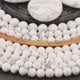 Fil de perles Howlite blanche ronde 6mm 8mm 10mm | Perle pierre naturelle ronde et lisse | Gemmes | Qualité AAA