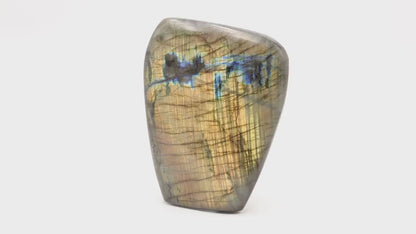 Labradorite 1Kg de Madagascar | Bloc de pierre naturelle à poser de forme libre toute polie | Minéraux | Lithothérapie