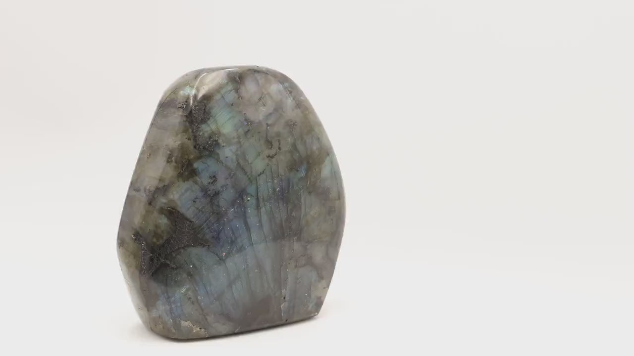 Labradorite 1Kg de Madagascar | Bloc de pierre naturelle à poser de forme libre toute polie | Minéraux | Lithothérapie