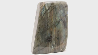 Labradorite 1,459g de Madagascar | Bloc de pierre naturelle à poser de forme libre toute polie | Minéraux | Lithothérapie