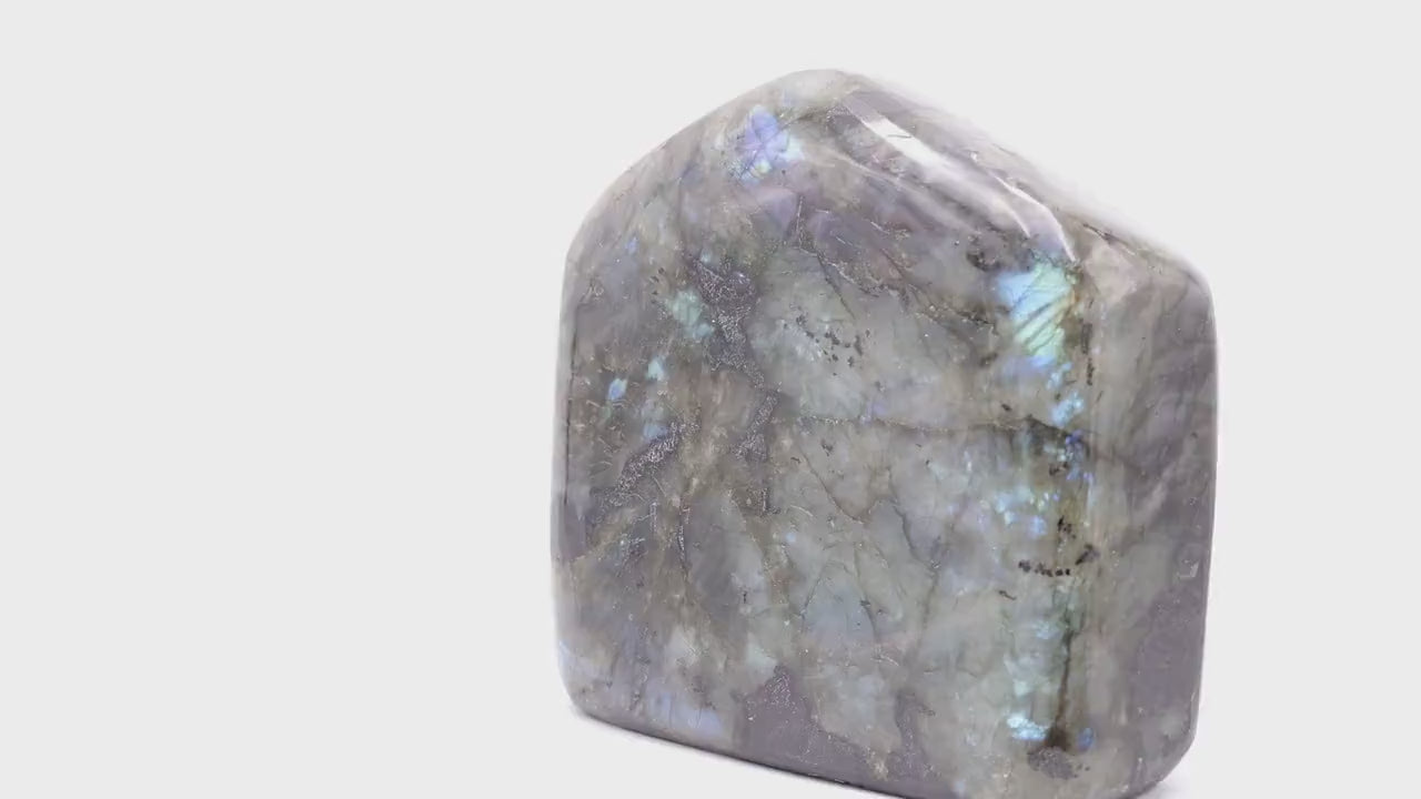 Labradorite 2,553Kg de Madagascar | Bloc de pierre naturelle à poser de forme libre toute polie | Minéraux | Lithothérapie