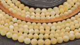 60 perles Jade jaune naturelle ronde 6mm | 46 perles 8mm | 36 perles 10mm | Perle pierre naturelle | Perle semi-précieuse | Qualité AAA