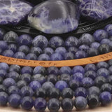 Perles pierres naturelles sodalite ronde en 4/6/8/10mm pour bijoux et lithothérapie - La Pierre fr 