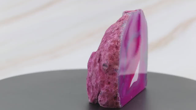 Agate rose, Géode à poser de forme libre polie 1 face | LaPierreFR, boutique de pierres-minéraux-cristaux en France