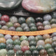 Fil de perles Agate Indienne ronde 4mm 6mm 8mm 10mm | Perle pierre naturelle ronde et lisse | Gemmes | Qualité AA+