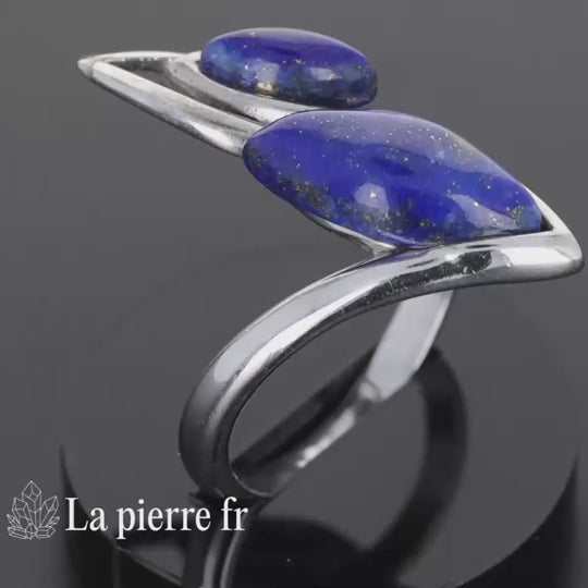 Bague en Lapis Lazuli &quot;Luxuria&quot; et Argent 925