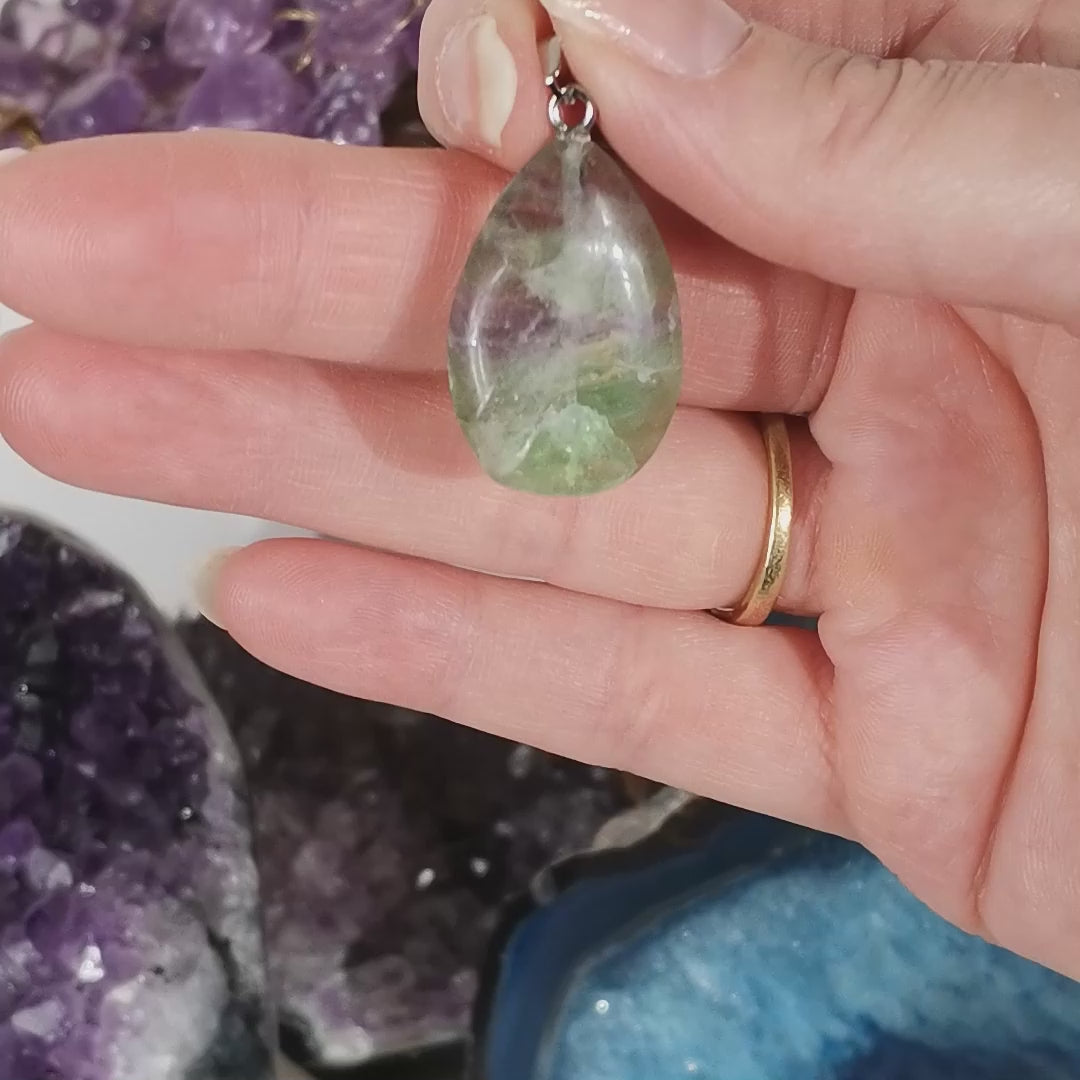 Pendentif Fluorite | Pendentif pierre naturelle