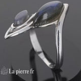 Bague labradorite véritable en argent pour femme - La Pierre Fr