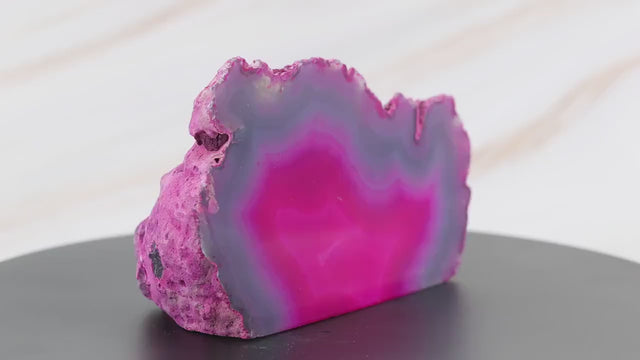 Agate rose | Pierre à poser polie 1 face | LaPierreFR, boutique de pierres-minéraux-cristaux en France
