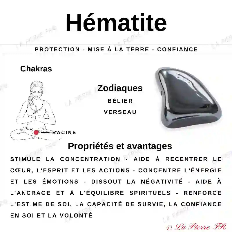 Perles Hématite en pierre naturelle - Qualité AAA