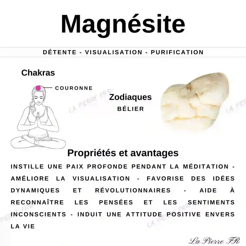 Perles Magnésite en pierre naturelle ronde 6/8/10 mm de Qualité AAA, pour la création de bijoux et lithothérapie