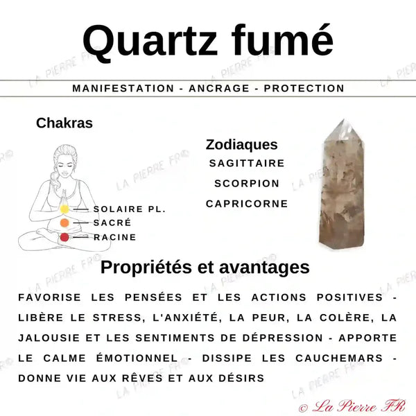 Perles Quartz Fumé en pierre naturelle - Qualité AAA