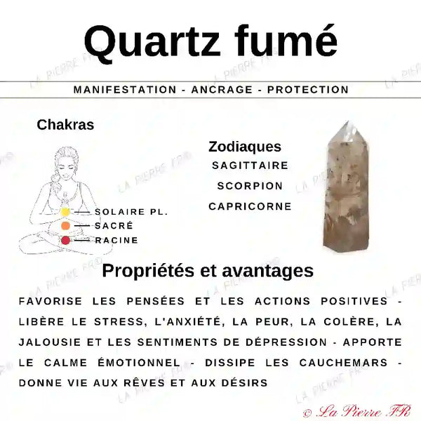 Pierre Quartz Fumé - Lot de 4 Pierres Roulées