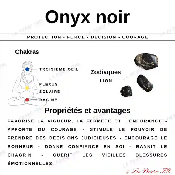 Perles Onyx Noir en pierre naturelle - Qualité AAA