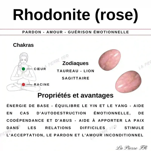 Perles Rhodonite Rose en pierre naturelle - Qualité AAA