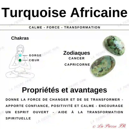 Perles Turquoise Africaine en pierre naturelle ronde 4/6/8/10 mm de Qualité AAA, pour la création de bijoux et lithothérapie