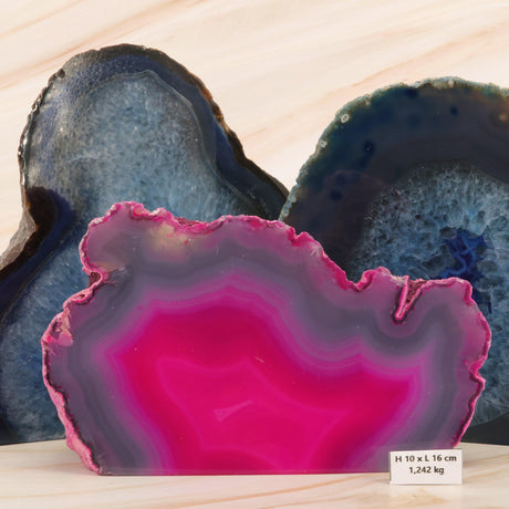 Agate rose | Pierre à poser polie 1 face | LaPierreFR, boutique de pierres-minéraux-cristaux en France 