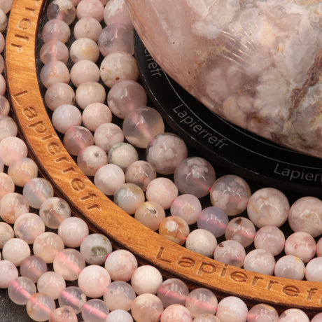 58 perles Agate fleur naturelle ronde 6mm | 44 perles 8mm | 36 perles 10mm | Perle pierre naturelle | Perle semi-précieuse | Qualité AA+